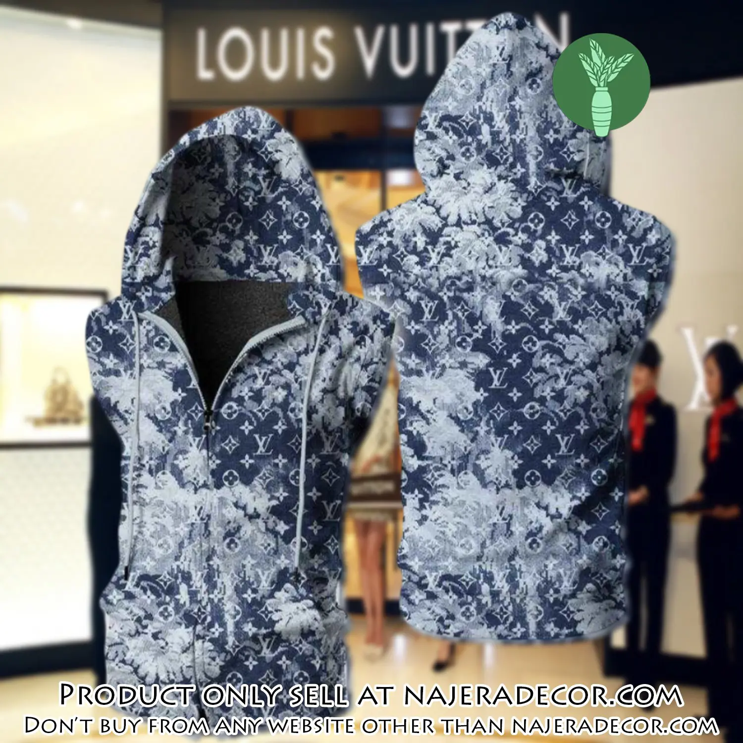 Louis vuitton watercolor unisex sleeveless zip up hoodie luxury for men women szh017 njr3144493